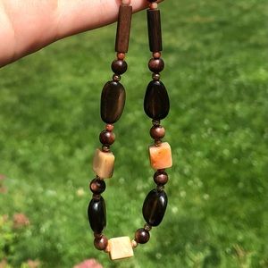 Brown beaded necklace